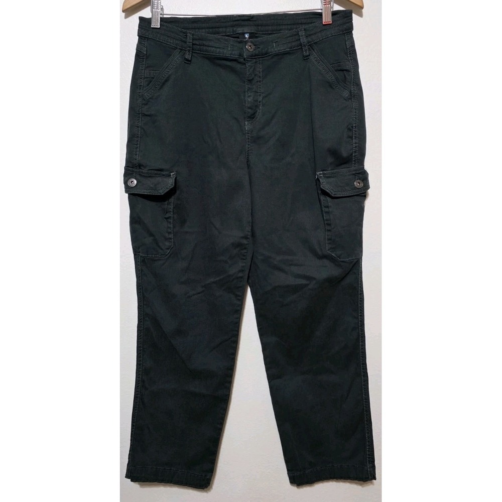 Kuhl Cargo Pants Women's Sz 10 R Charcoal Mid Rise Pant Utility Pockets Hike EUC